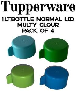 TUPPERWARE 1Ltr Bottle Airtight Normal Lid Multicolor (Pack of 4) 3 ...