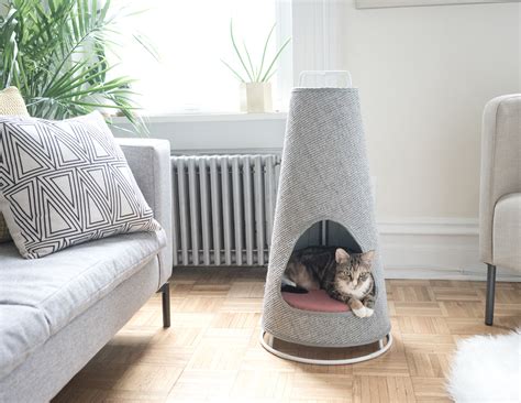The Cone, A Sleek Modern Cat Scratching Post That Doubles as a Comfy Cozy Kitty Bed