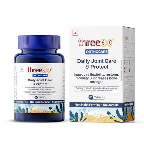 three60+ Daily JOINT CARE & PROTECT tablets | Improves Bone Strength ...