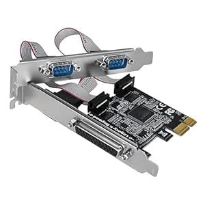 PremiumAV PCIe Serial and Parallel Port Card – 2 RS232 DB9 COM Ports ...