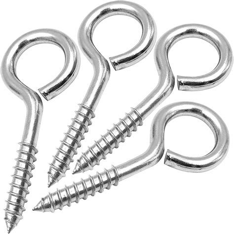 Stainless Steel Heavy Duty Screw Eyes for Metal Hook, Wood Terminal ...