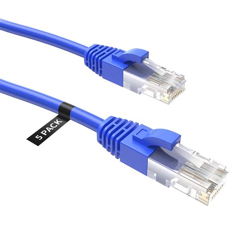 CableCreation 15 Feet (5-Pack) CAT 5e Ethernet Patch Cable, RJ45 ...