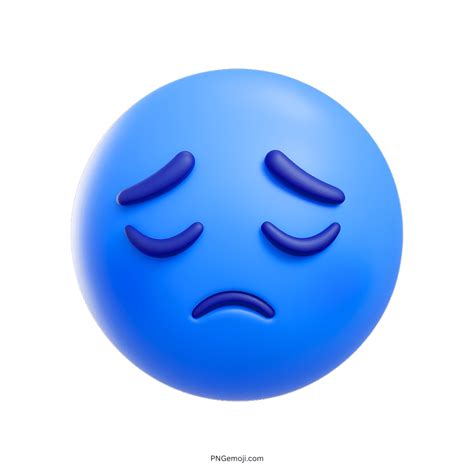 Sad Face Emoji Colorful 3D PNG, Transparent, ClipArt » PNGemoji