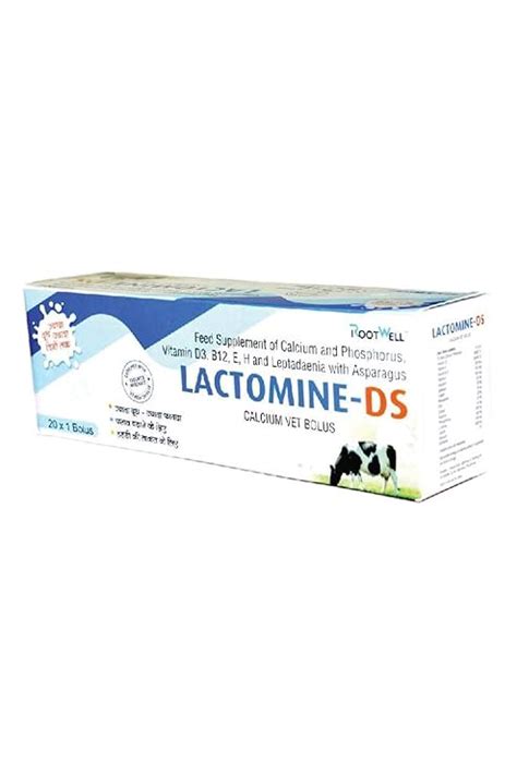 RootWell Lactomine-DS Calcium Vet Bolus for Cattle - Pack of 20 ...