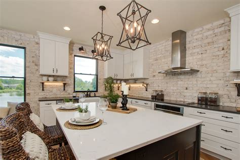 White Kitchen With Brick Accent Wall at Alannah Donovan blog