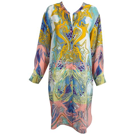 Emilio Pucci Multicolored Silk Dress IT 40 For Sale at 1stDibs