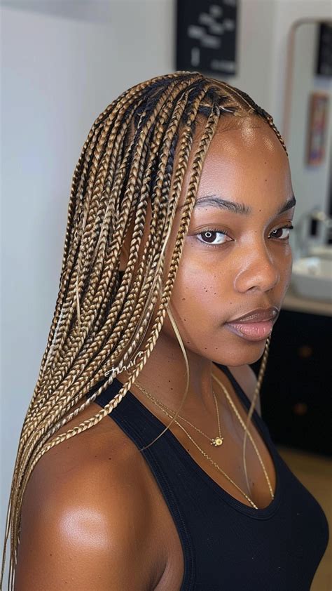 25 Knotless Braid Inspirations Bursting with Vibrant Colors | Blonde ...