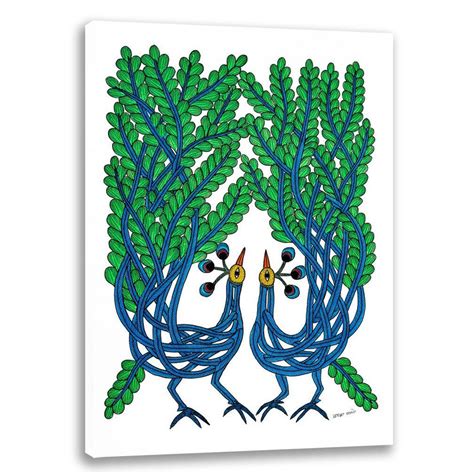 Artistic Peacock, Gond Art, Indian Traditional Art, Cultural Gift, Tri ...