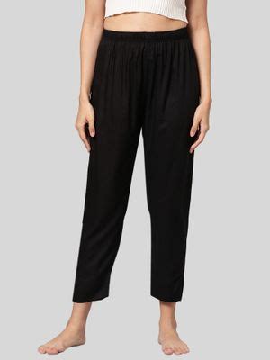 Buy Kryptic Womens Black Solid Viscose Light Weight Lounge Pant Online