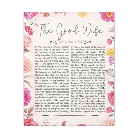 Scripture Walls Proverbs 31:25 The Good Wife Bible Verse Canvas ...