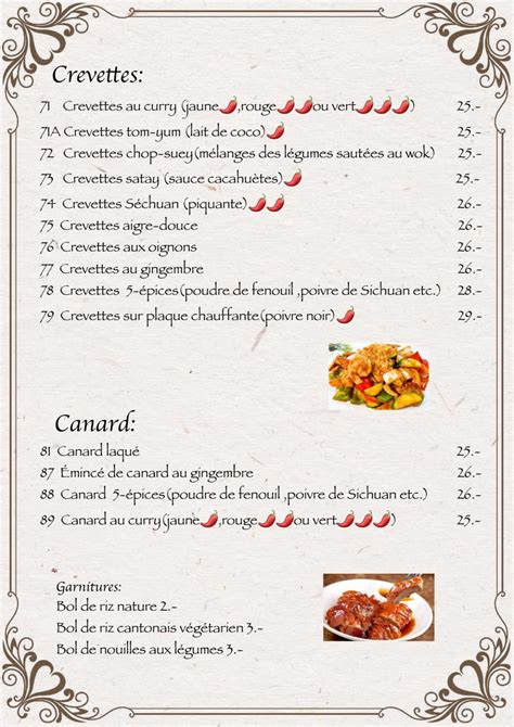 Carte et Menus 2024 - China House à Vevey | TheFork