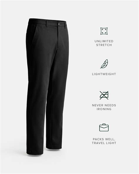 Buy Men’s Black Stretch Tailored Chino Pants Vesper Black – Vahro