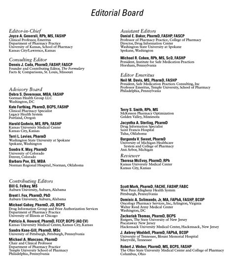 Image result for Editorial Board Examples