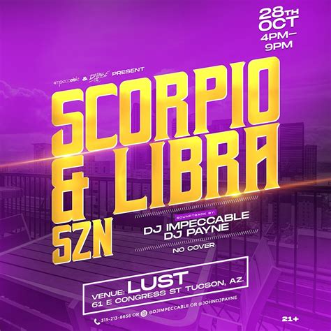 Scorpio & Libra Season (A RoofTop celebration), Lust DWTN, Tucson, 28 ...