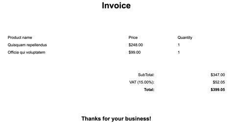 Image result for HTML Invoice PHP