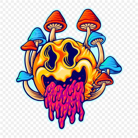 Trippy Mushroom Cartoon