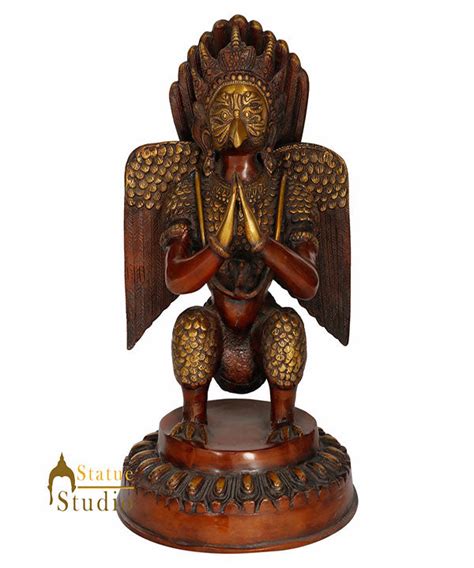 South Indian Lucky God Brass Garuda Rare Vintage Statue Idol Décor Sho ...