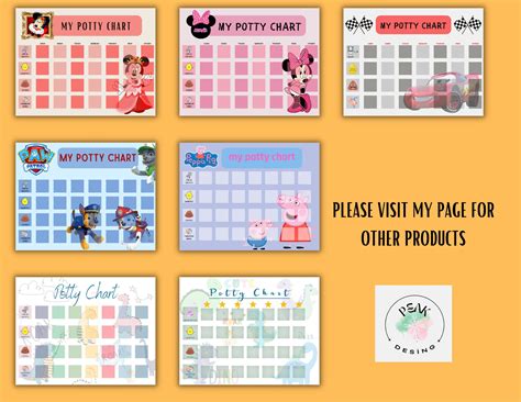 Potty Chart Printable Potty Training Prize Chart for Kids - Etsy Israel
