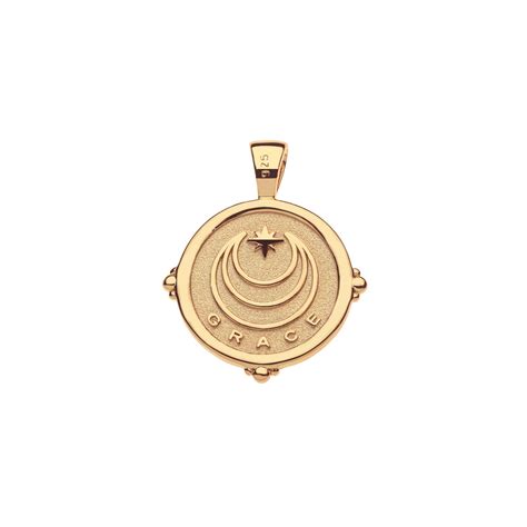 Pendant Coin Necklace with Symbol and Inspired Word - GRACE – Jane Win Jewelry