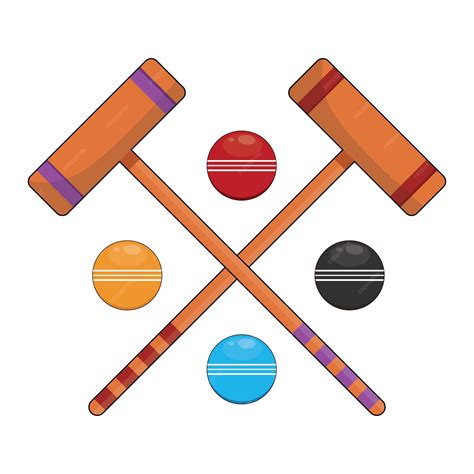 Premium Vector | Croquet mallet sport logo vector