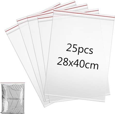 28x40cm Resealable Clear Plastic Bags Large Sealed Bag Storage Bag ...