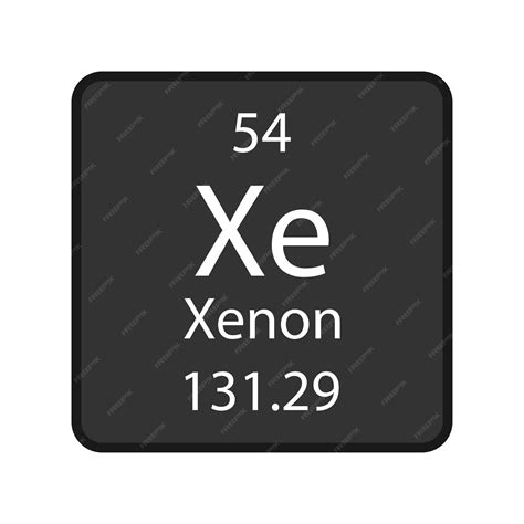 Symbole Xénon élément Chimique Du Tableau Périodique Illustration Vectorielle | Vecteur Premium