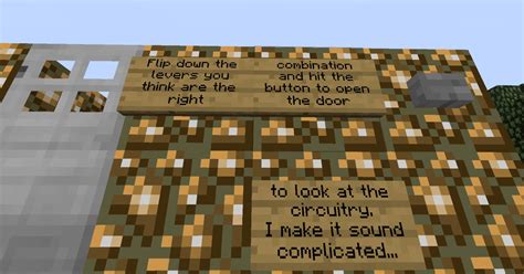 Image result for Simple Minecraft Combination Lock