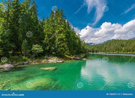 Eibsee Lake in Bavaria Germany Stock Image - Image of europe, famous ...