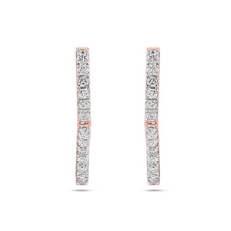 Rylen Diamond Hoops Earrings-Candere by Kalyan Jewellers