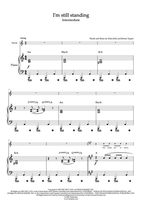 I'm Still Standing (Intermediate Level, with Orchestra) (Elton John ...