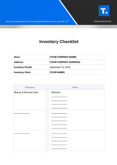 Free Concession Stand Inventory Template to Edit Online