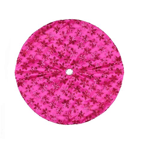 Northlight Seasonal 20-in. Pink Sequin Snowflake Christmas Tree Skirt