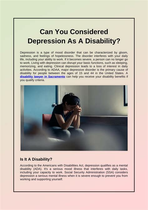 PPT - Can You Considered Depression As A Disability? PowerPoint ...