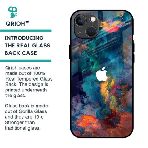 Colored Storm iPhone 13 Glass Back Cover - Flat 35% Off On iPhone 13 ...