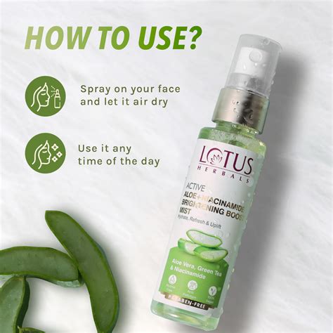 Buy Lotus Herbals Active Aloe + Niacinamide Brightening Boost Mist Online
