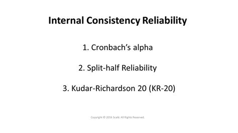 Image result for Internal Consistency Reliability Example