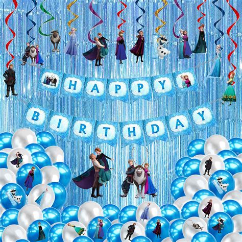 Party Propz Frozen Theme Birthday Decorations for Girls – 77 Pcs Elsa ...
