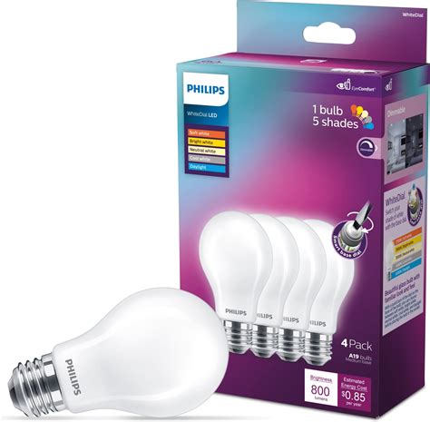 Philips LED Dimmable A21 Soft White Light Bulb with Warm Glow Effect ...