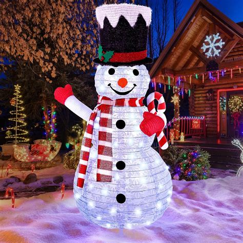 Amazon.com: 42 Inch Lighted Snowman Outdoor Christmas Decorations ...