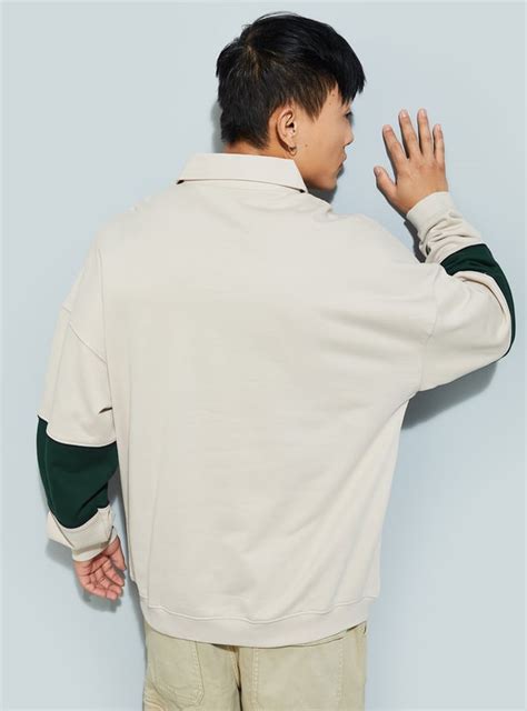 Buy URB_N Men Oversized Colourblocked Sweatshirt Online at just Rs ...