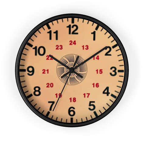 12- and 24-hour Clock, Military Time Clock, 24 Hour Military Wall Clock ...