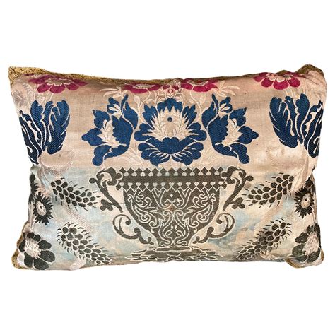 Antique Italian Floral Pillow For Sale at 1stDibs