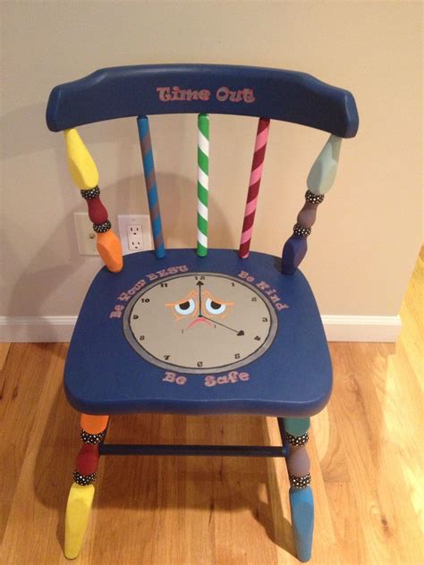 Hand painted kids time-out chair. Colorful and whimsical chair makes ...