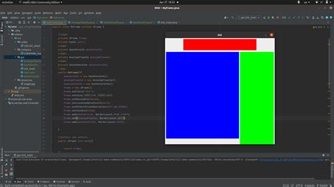 Java Create 4 Panels 的图像结果