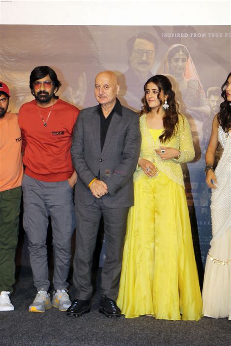 Anupam Kher, Nupur Sanon, Ravi Teja at Tiger Nageswara Rao Trailer ...