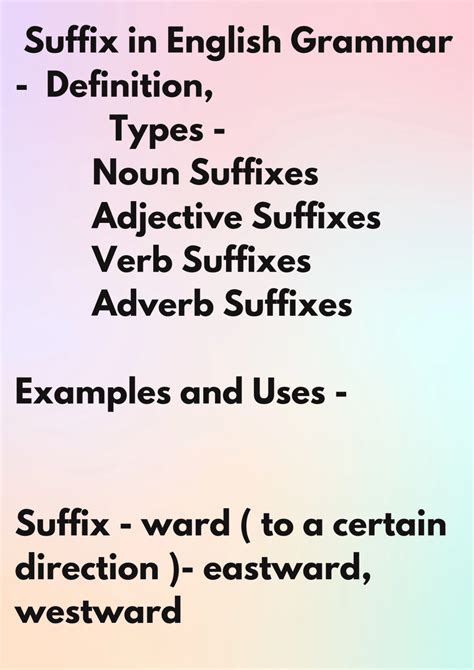 Suffix - Definition, Types, Examples, Uses - bready2learn.com
