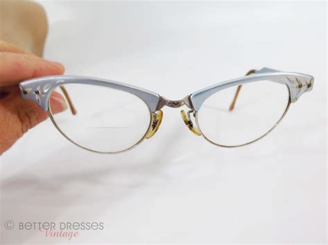 50s ArtCraft Silver Aluminum Cat Eye Glasses – Better Dresses Vintage