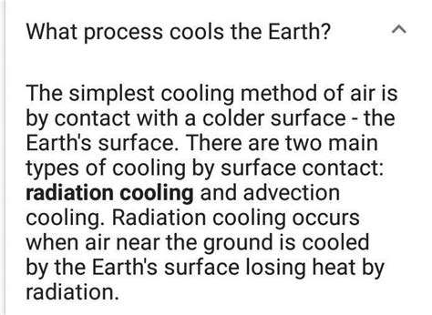what cools the earth and makes the weather pleasant - Brainly.in