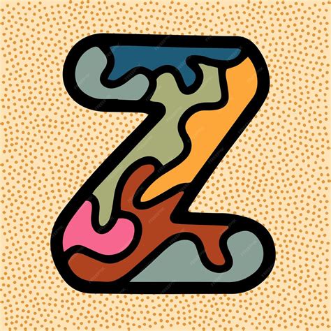 Premium Vector | Letter z vintage retro font with stained glass pattern puzzle mosaic ...