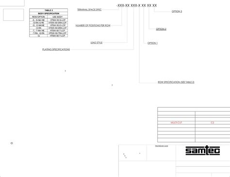 HTSW Series Drawing Datasheet by Samtec Inc. | Digi-Key Electronics
